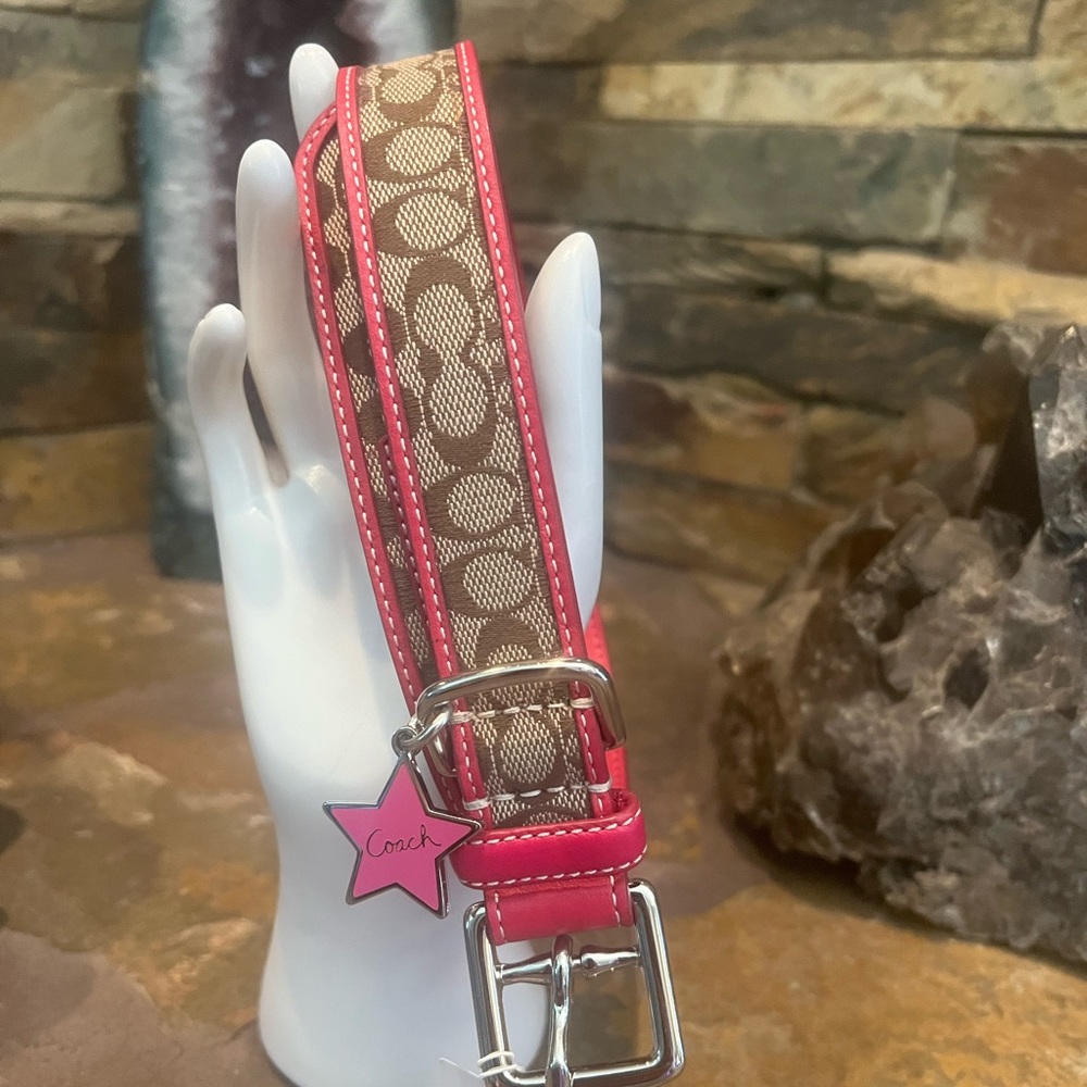 Coach Waverly Dog Collar with Star Charm. New